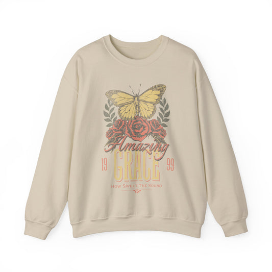 Sweatshirts, distressed sweatshirt, amazing grace butterfly sweatshirts, butterfly sweatshirts, Christian butterfly sweatshirts, Christian clothing