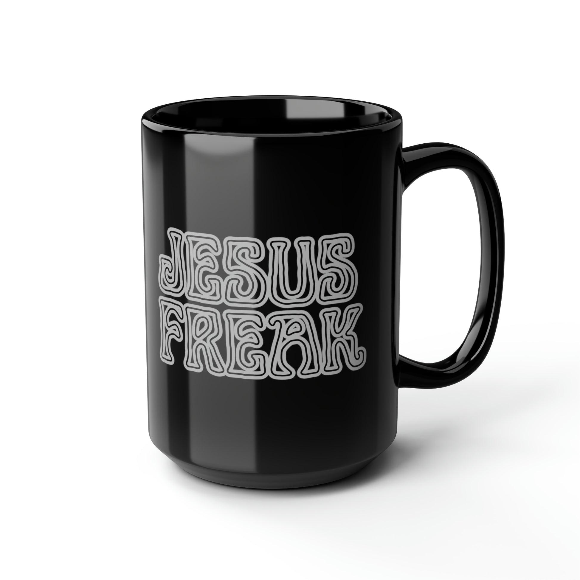 Jesus Freak black mug christian mugs coffee mugs christian gifts Jesus