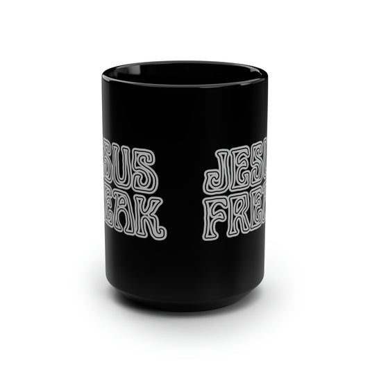 Jesus Freak black mug christian mugs coffee mugs christian gifts Jesus