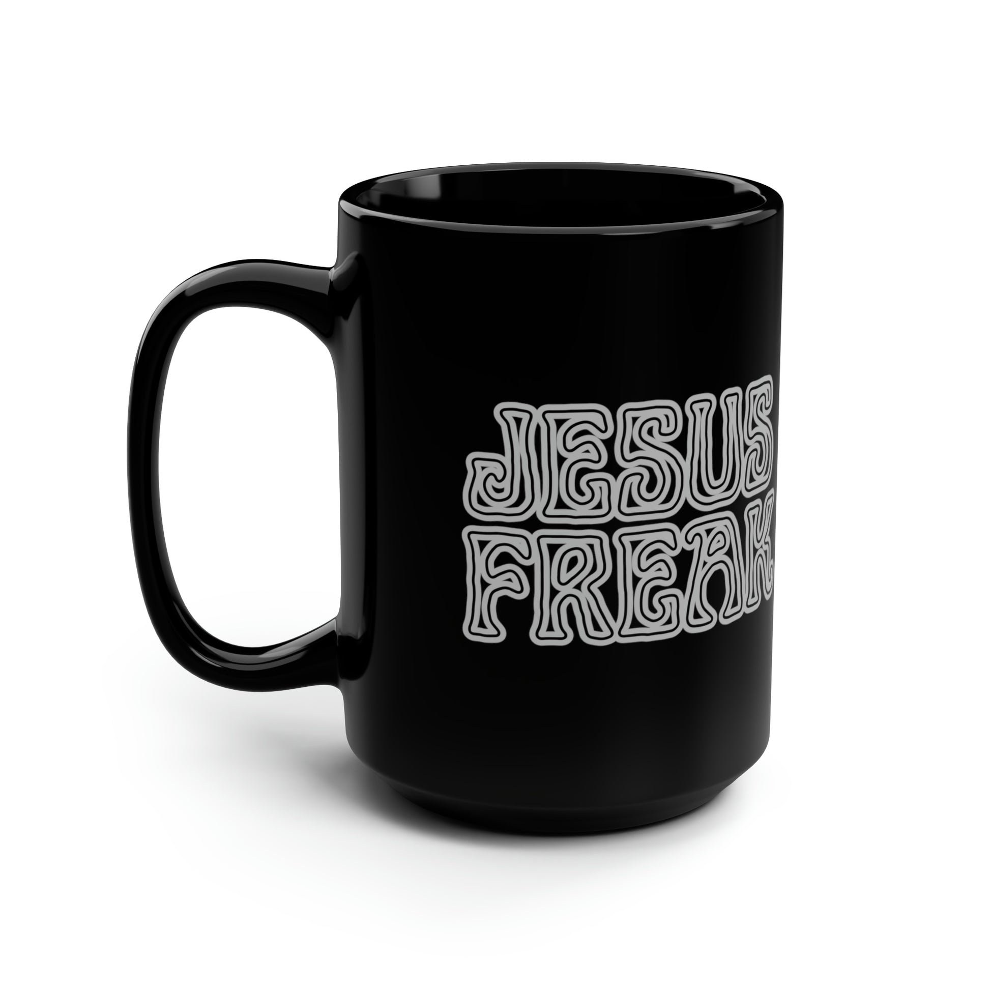 Jesus Freak black mug christian mugs coffee mugs christian gifts Jesus