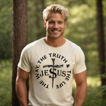 shirts, Jesus the way, the truth, the life men's shirt