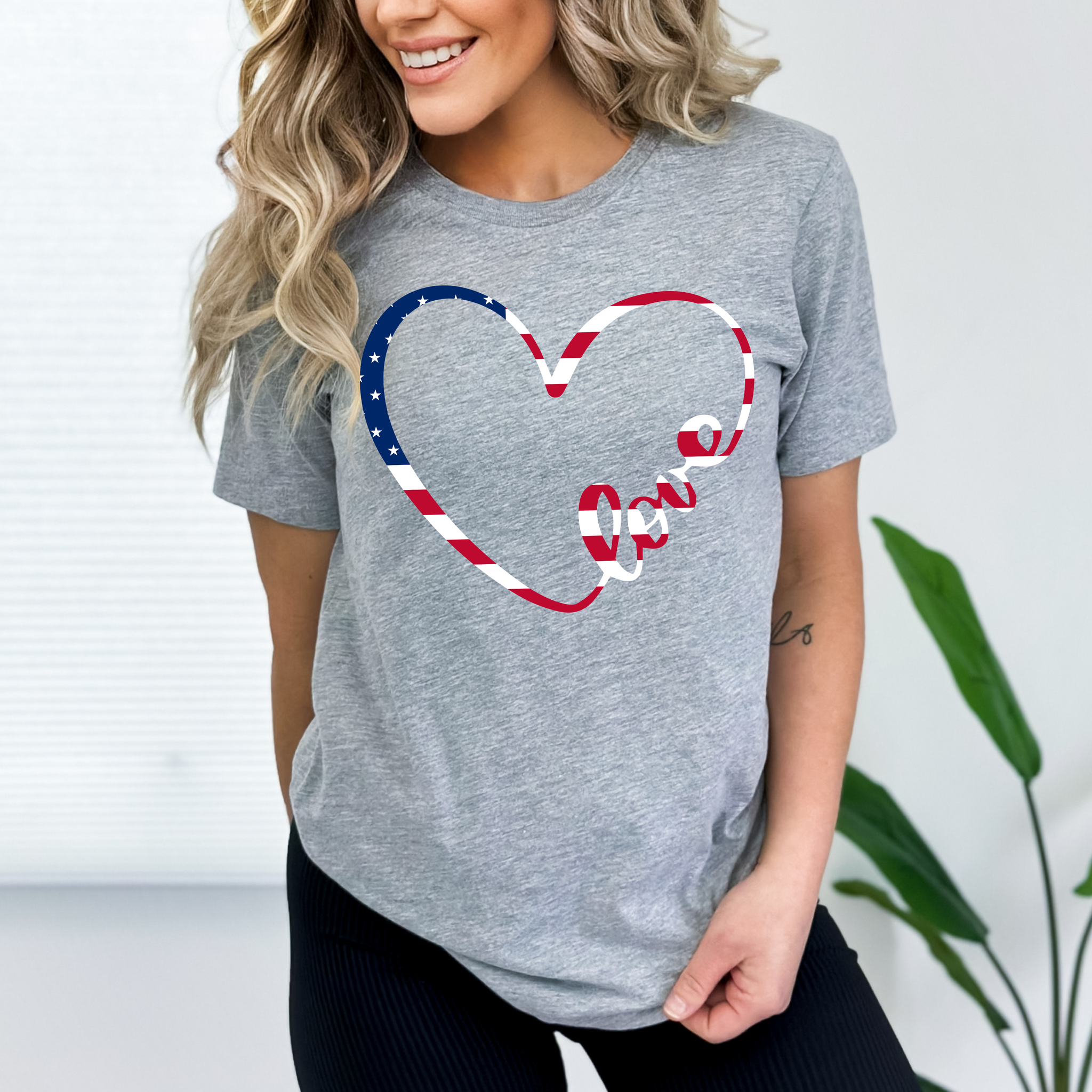 Heart flag shirt